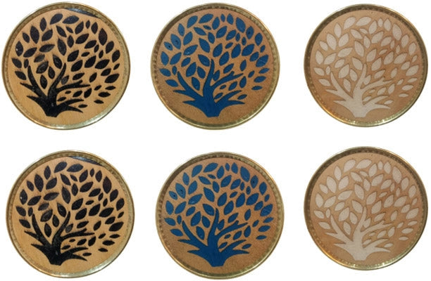 Tree of Life Wooden and Brass Knobs