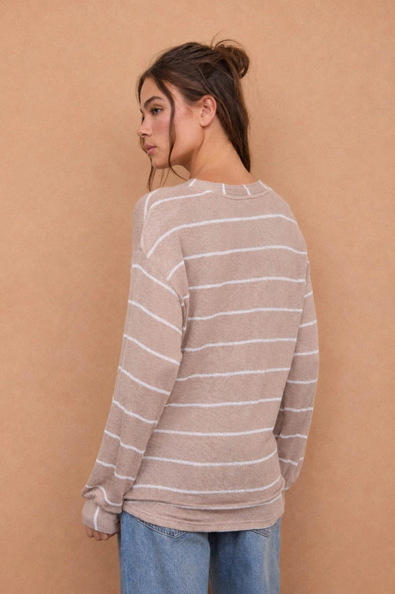 Janelle Striped Knit Top