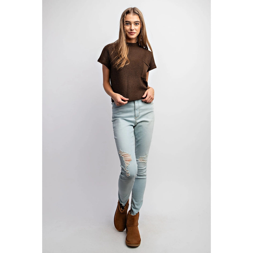 Elin Crewneck Short Sleeve Sweater