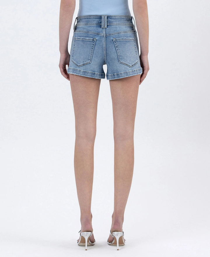 Bronwyn High Rise Finished Hem Denim Shorts