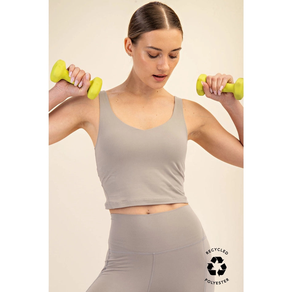 Brenna Butter Soft Cropped Yoga Top
