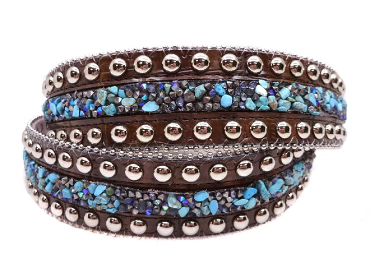 The Cheyenne Gator Crystal Nocona Belt