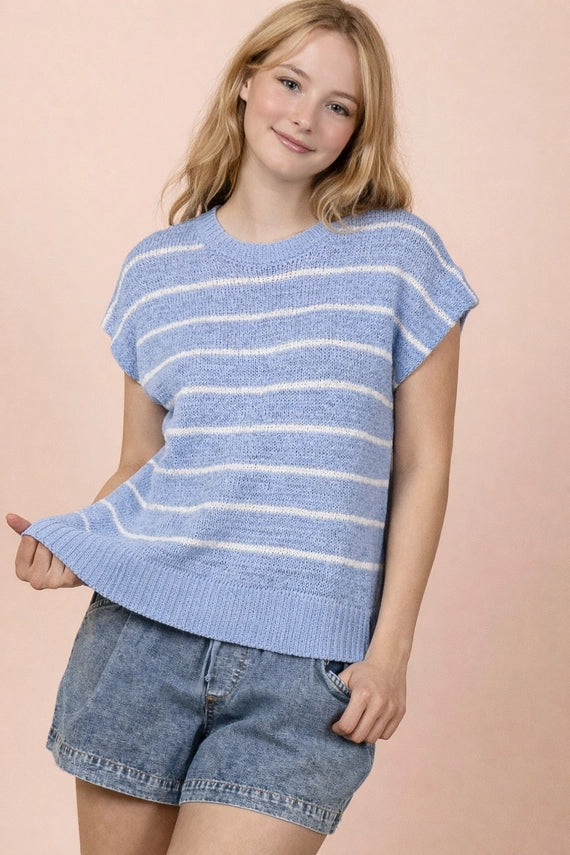Tiffani Striped Sweater Vest