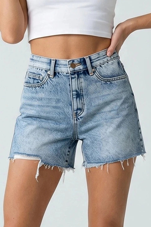 Carlie Midi Denim Shorts