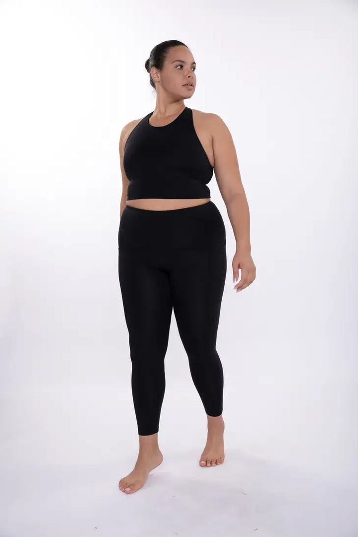 Aurora Strap Back Cropped Top with Built-in Sports Bra