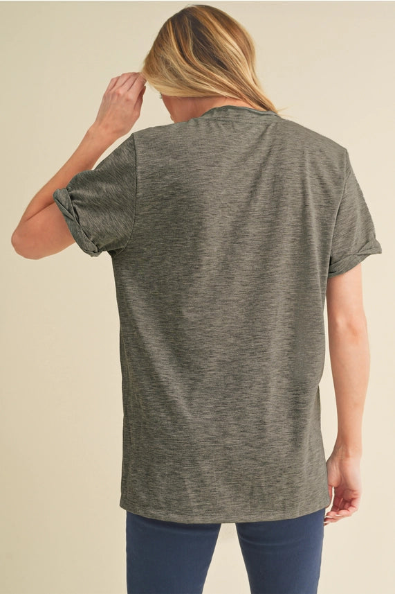 Zoie V-Neck Short Sleeve Top