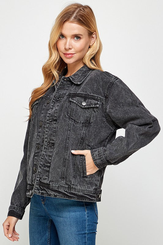 Percy Black Denim Jacket