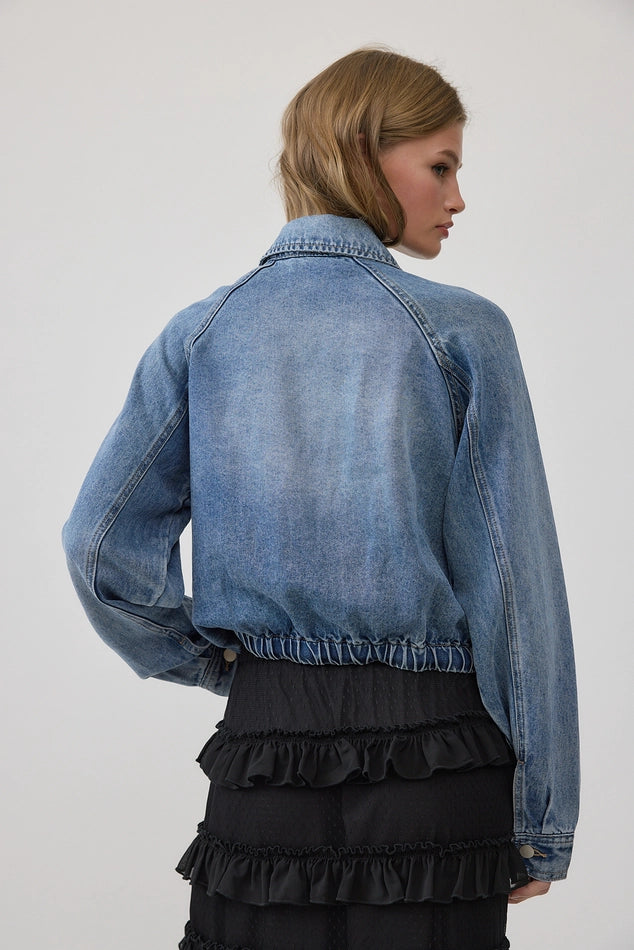 Alyssa Drawstring Denim Jacket