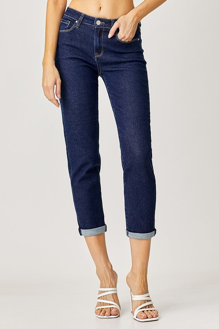 Talia Mid Rise Girlfriend Jeans