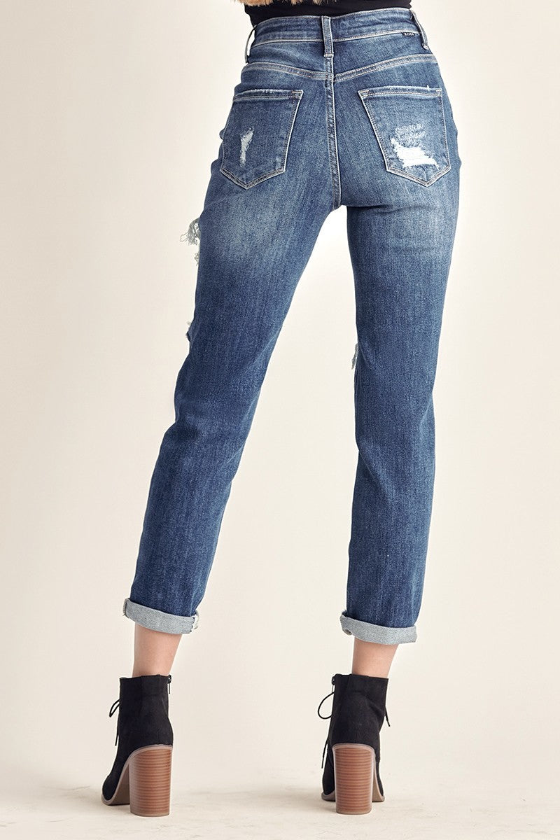 Duncan High Rise Distressed Boyfriend Jeans