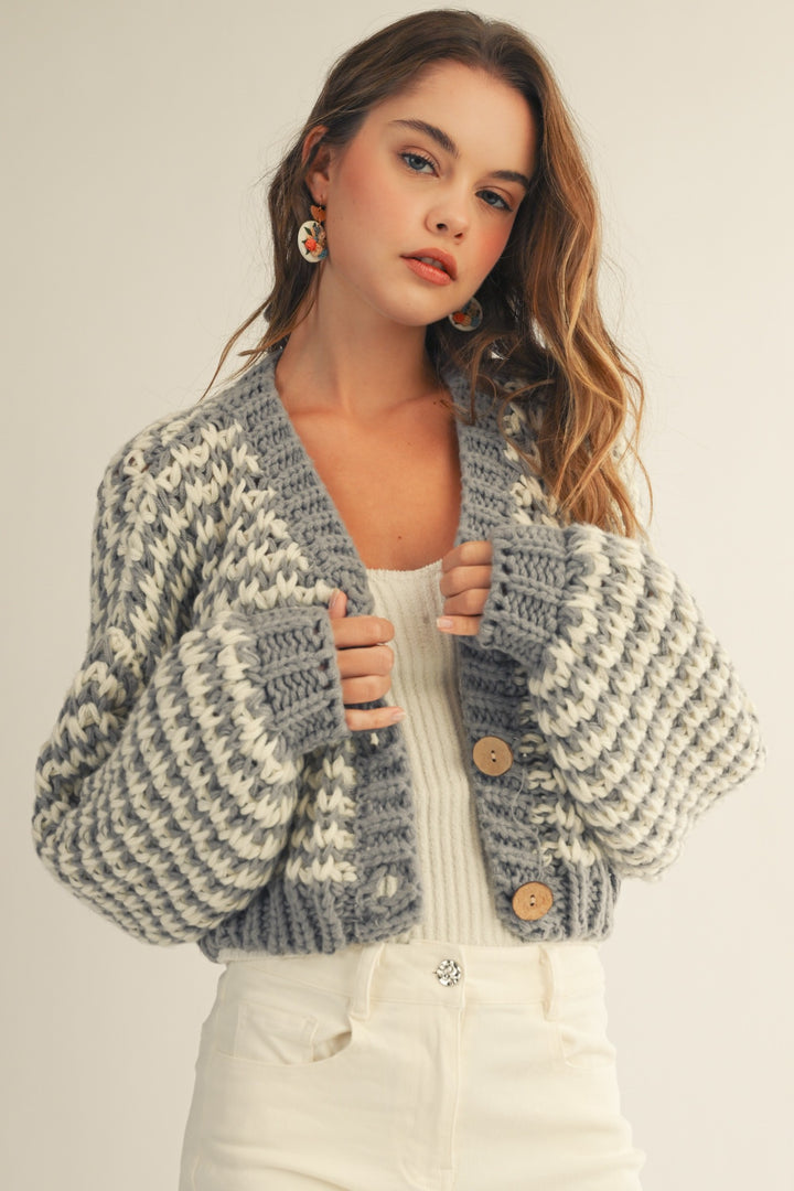 Arlena Chunky Button Cardigan