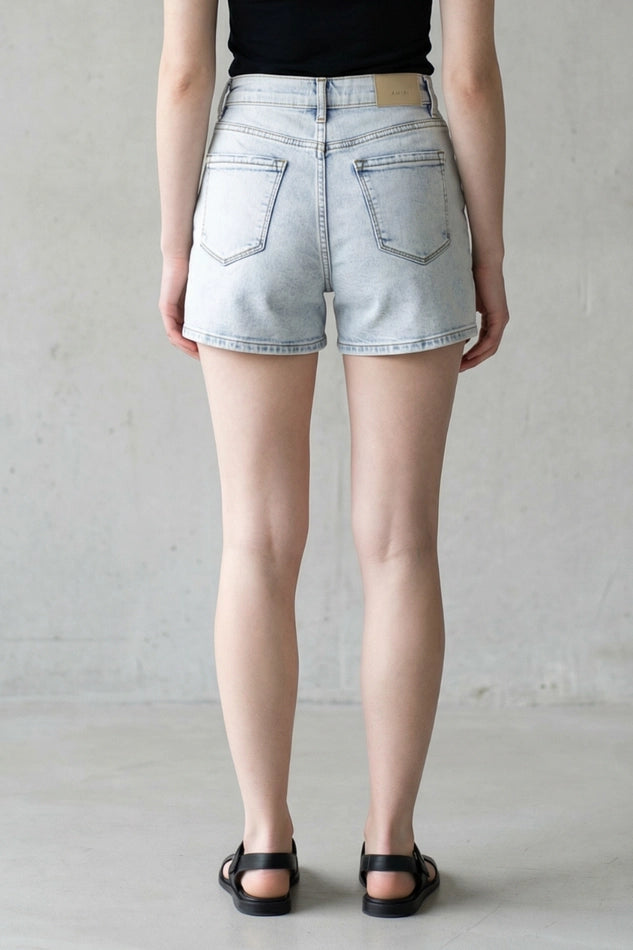 Sable Hybrid Denim Midi Shorts