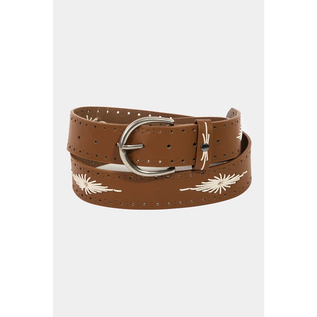 Valerie Leather Dotted Trim Belt