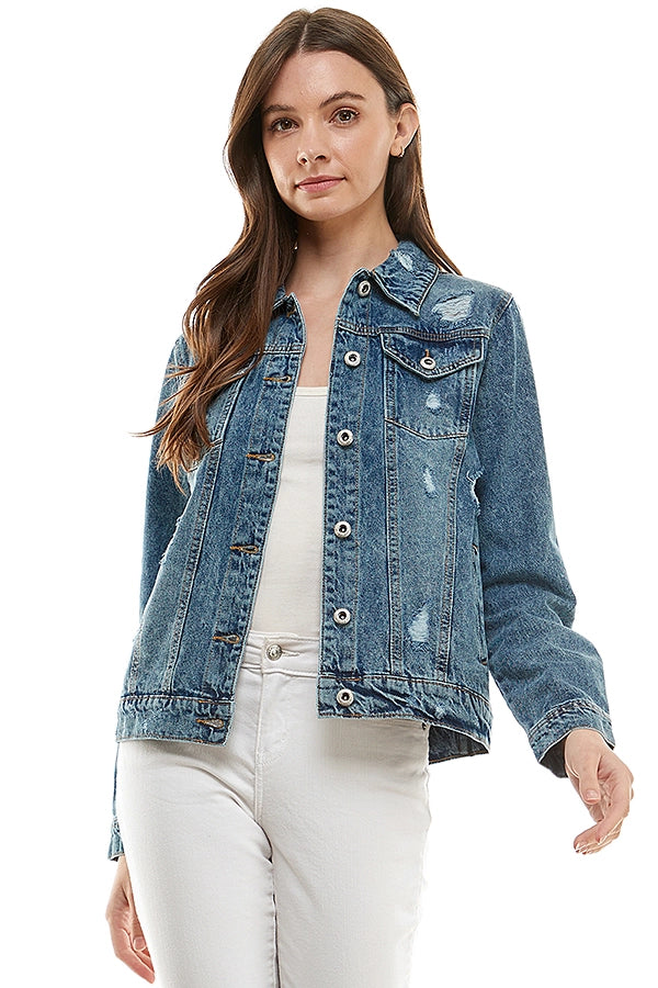 Tanna Distressed Denim Jacket