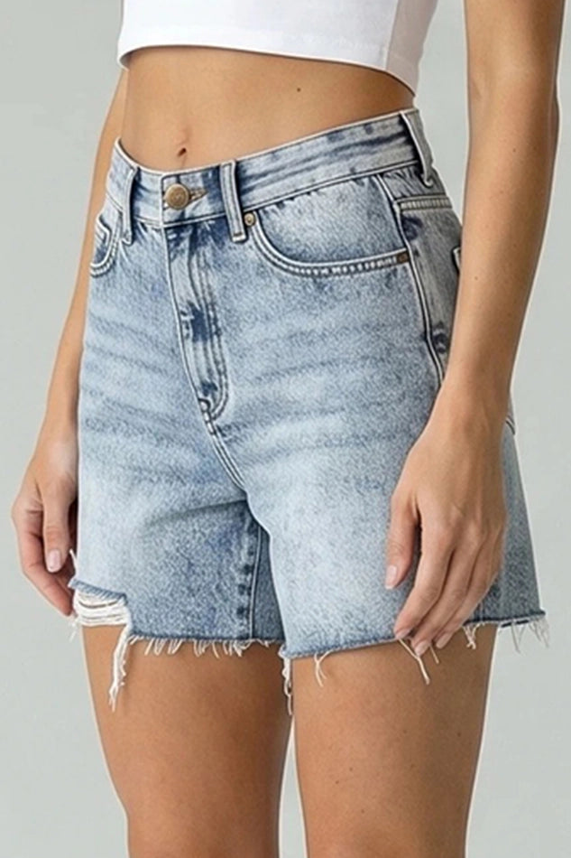 Carlie Midi Denim Shorts