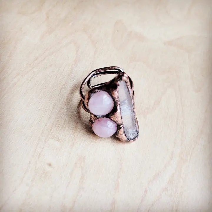 Vayla Genuine Rose Quartz Ring