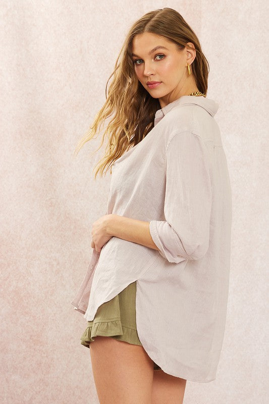 Sabrina Linen Button Down