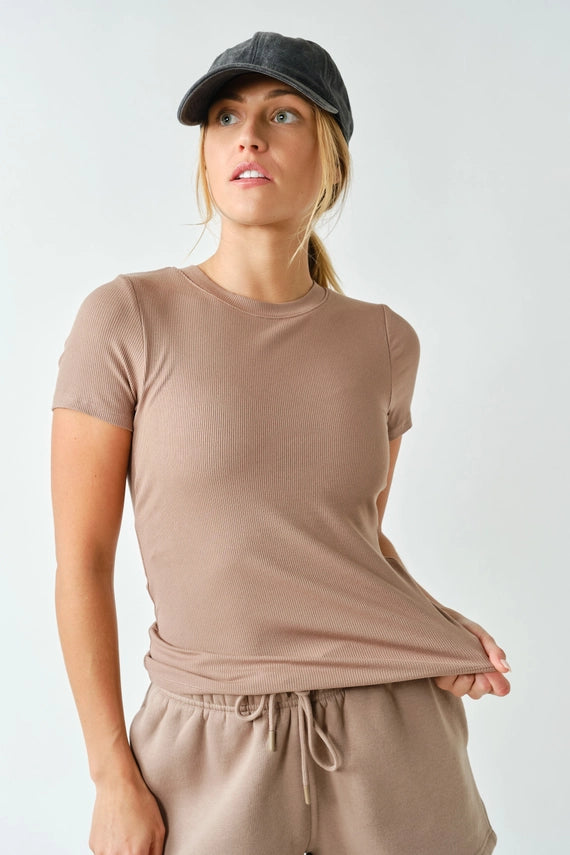 Tiffany Micro Rib Everyday Tee