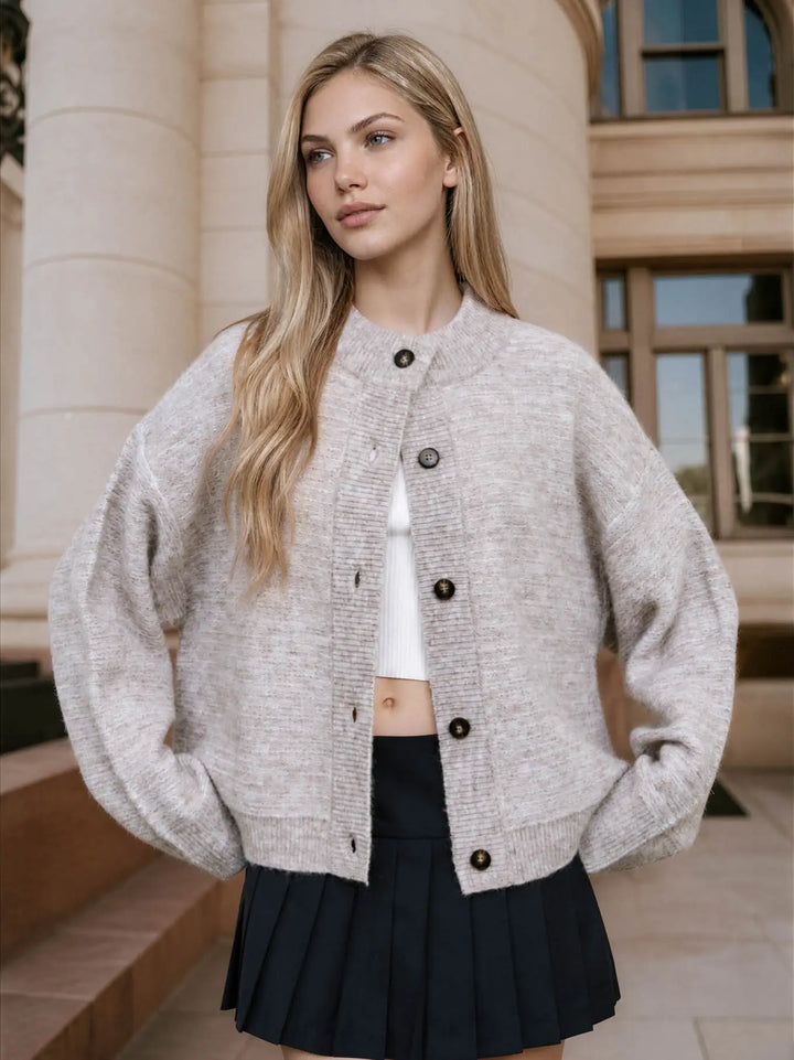 Deanna Marled Button Down Cardigan