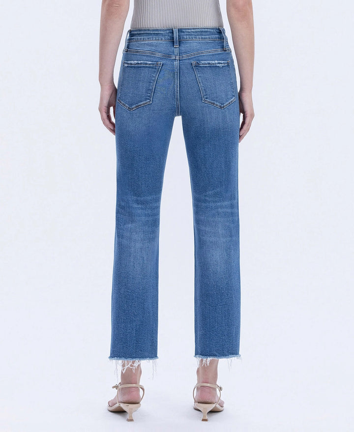 Lania High Rise Frayed Jeans