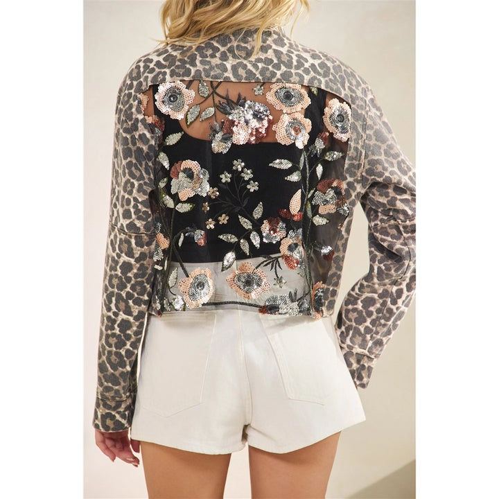 Darla Leopard Contrast Back Jacket