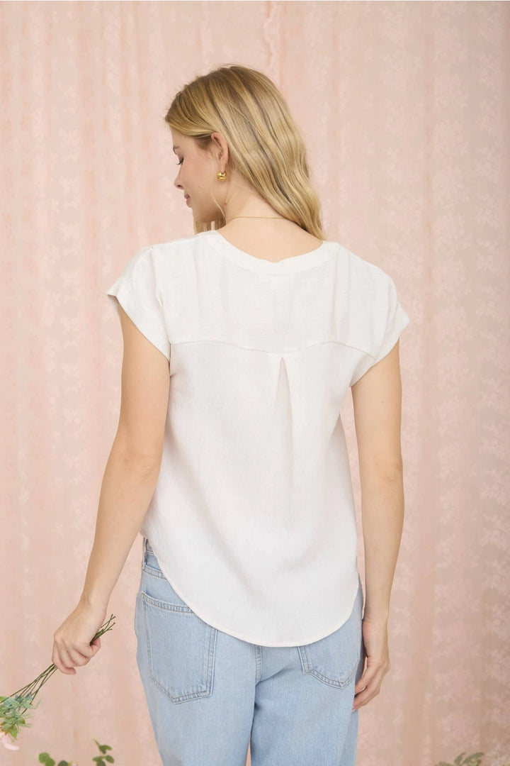 Mariselle Lace Detail Top