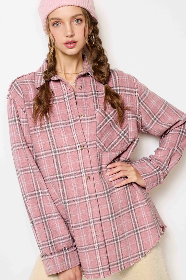 Agnes Soft Button Down Plaid