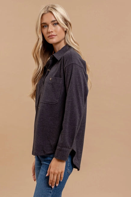 Duchess Collared Button Down Shacket