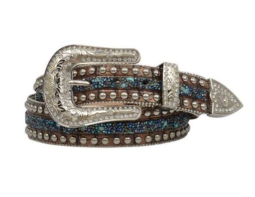 The Cheyenne Gator Crystal Nocona Belt
