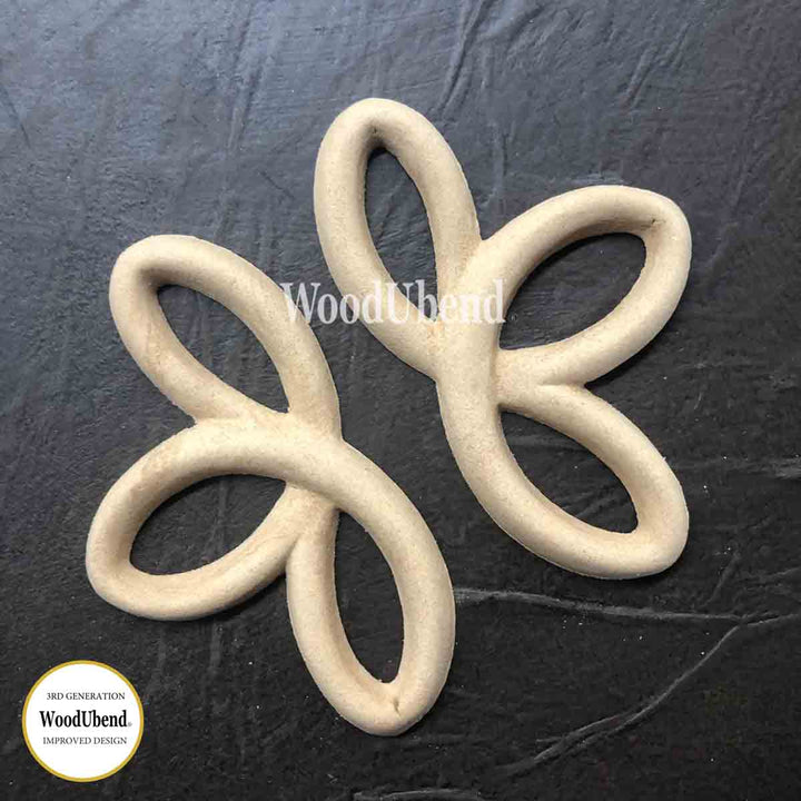 WoodUbend  Decorative Plumes Moulds WUB1351 (Set of 2)