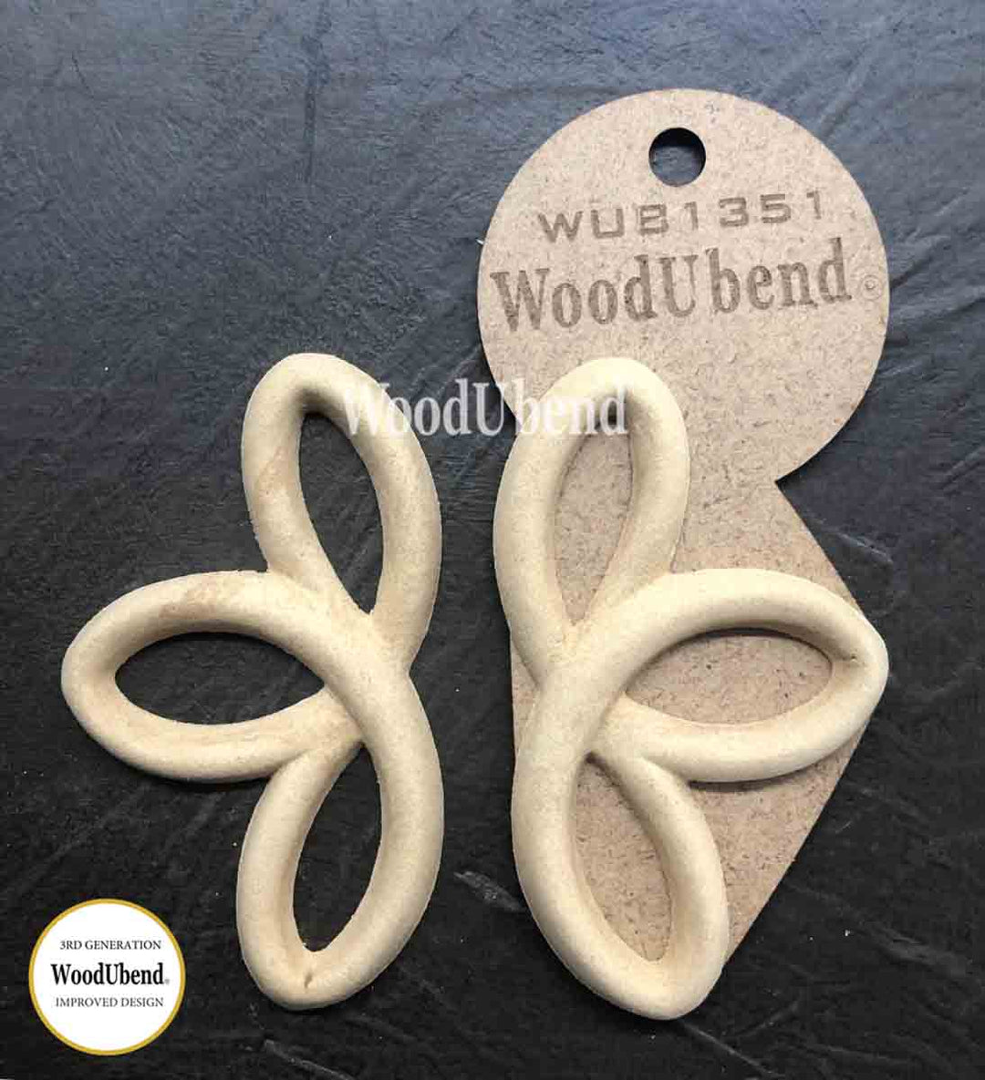 WoodUbend  Decorative Plumes Moulds WUB1351 (Set of 2)