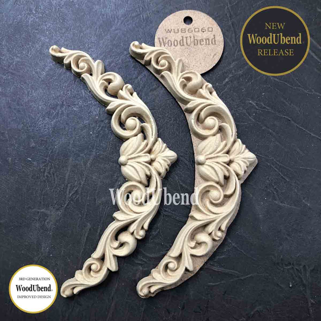 Scroll Swag Pediments Moulds WUB6060 (Set of 2)