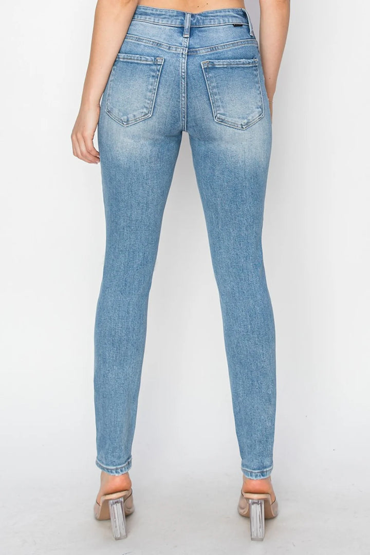 Hanley High Rise Ankle Skinny Knee Distressed Jeans