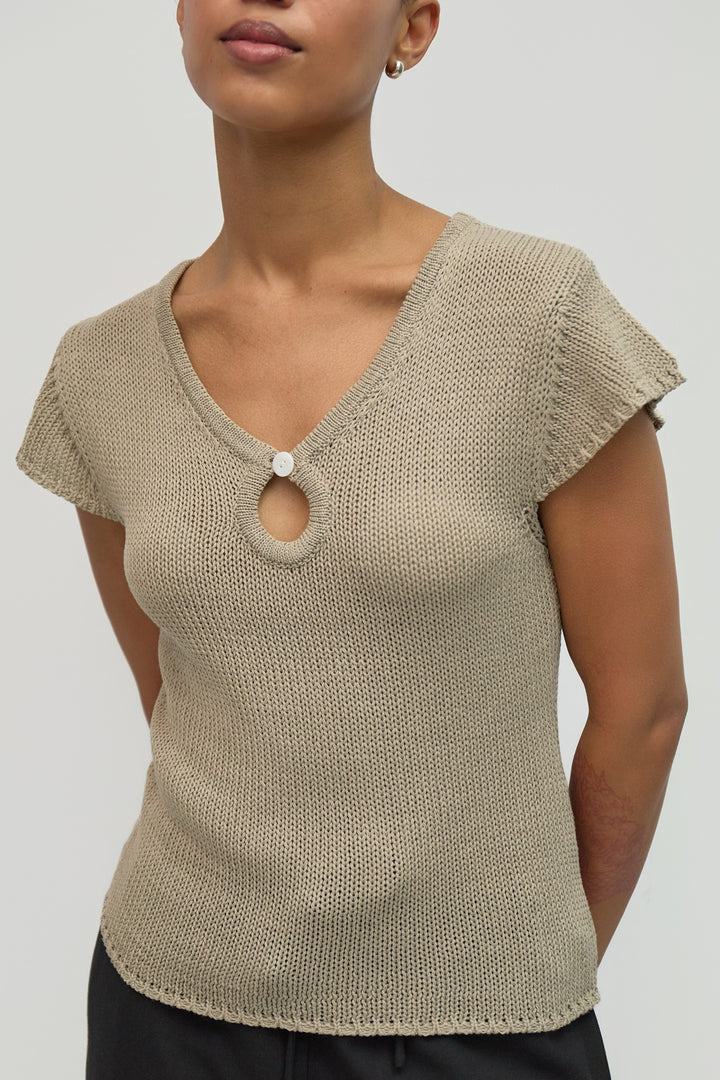 Veda Keyhole Knit Top