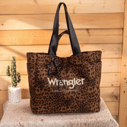 Rhiannon Leopard Wrangler Tote