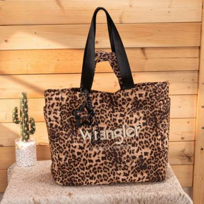 Rhiannon Leopard Wrangler Tote