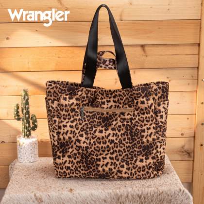 Rhiannon Leopard Wrangler Tote