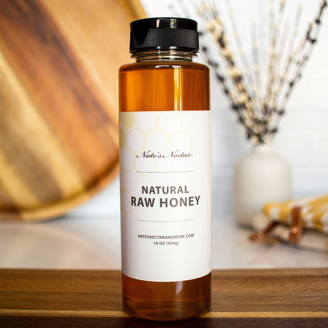 Natural Raw Honey, Plastic Squeeze Bottle
