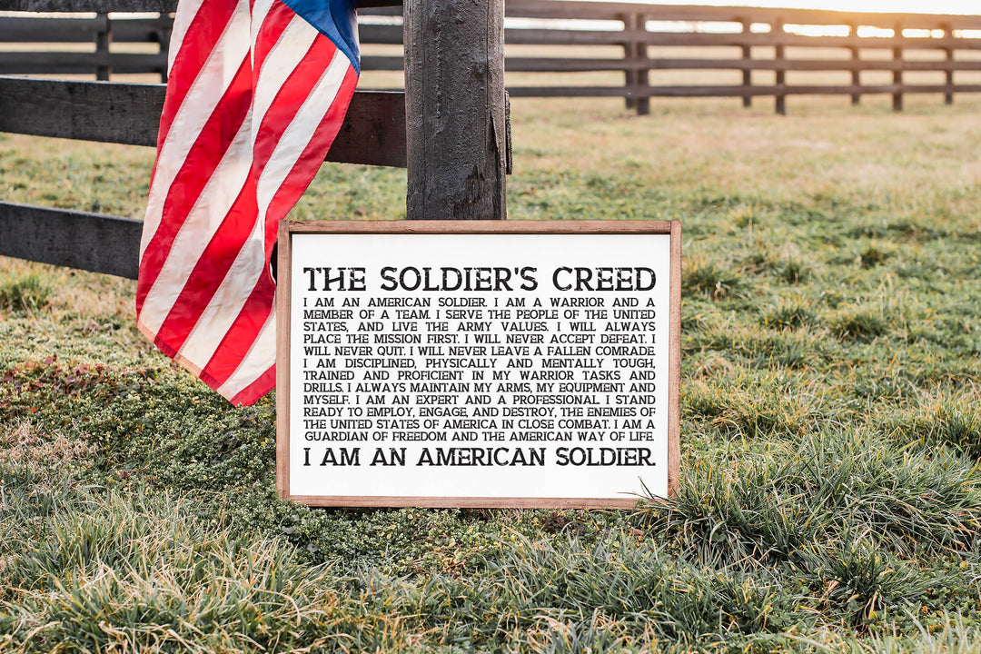 Army Soldier's Creed Military Wall Art - The Loft/ 36 Eleven