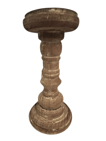 9" Wooden Candle Holder