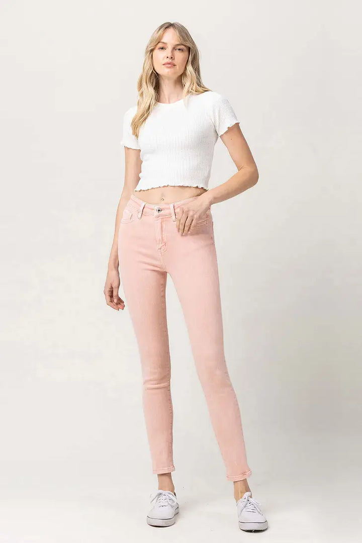 Bella High Rise Skinny - Peach