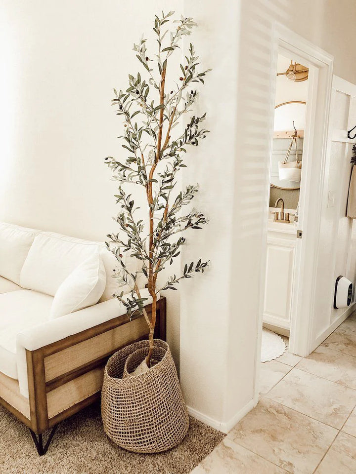 Nearly Natural 82" Olive Artificial Silk Tree